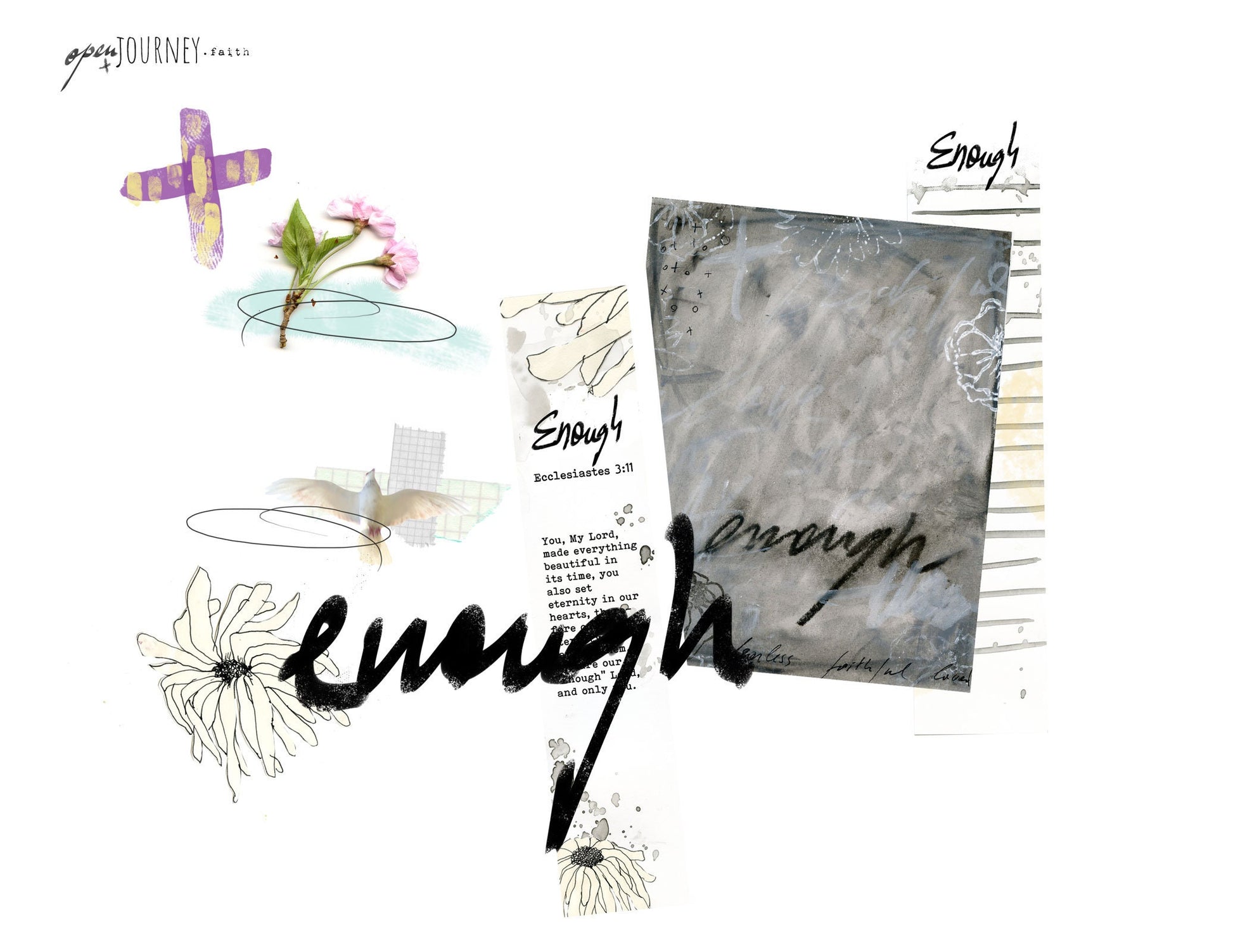 Enough - "Your Word" Bible journaling creative kit-digital download