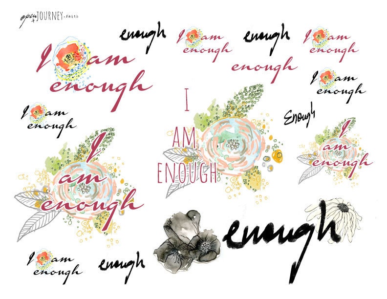 Enough - "Your Word" Bible journaling creative kit-digital download