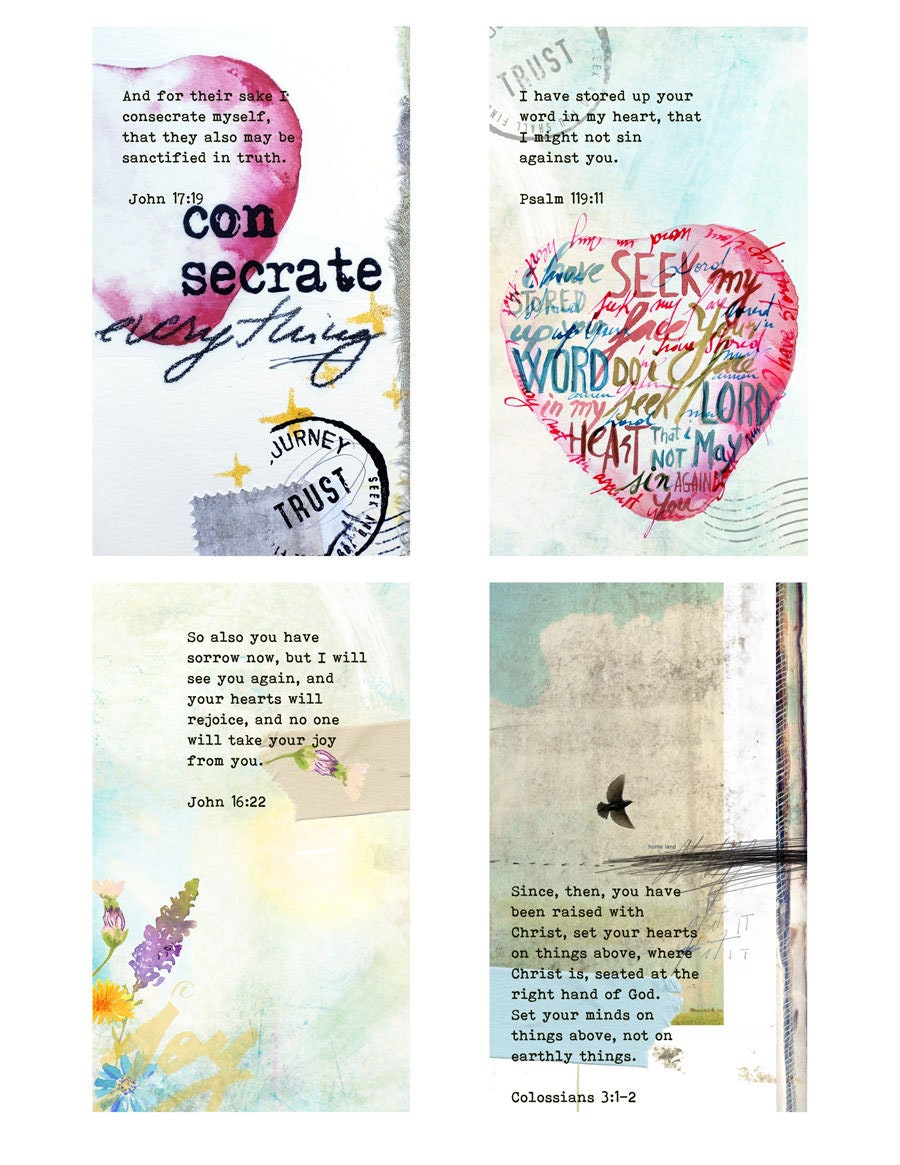 Homebound- set of 40 Bible Journaling Cards -digital download