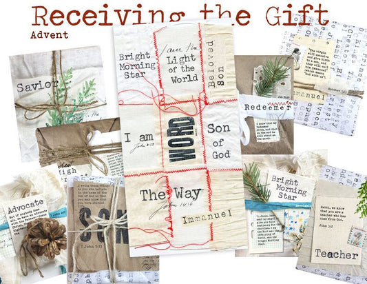 Receiving the Gift- a creative bible study for Advent, Christmas season - Bible journaling creative devotional - digital download