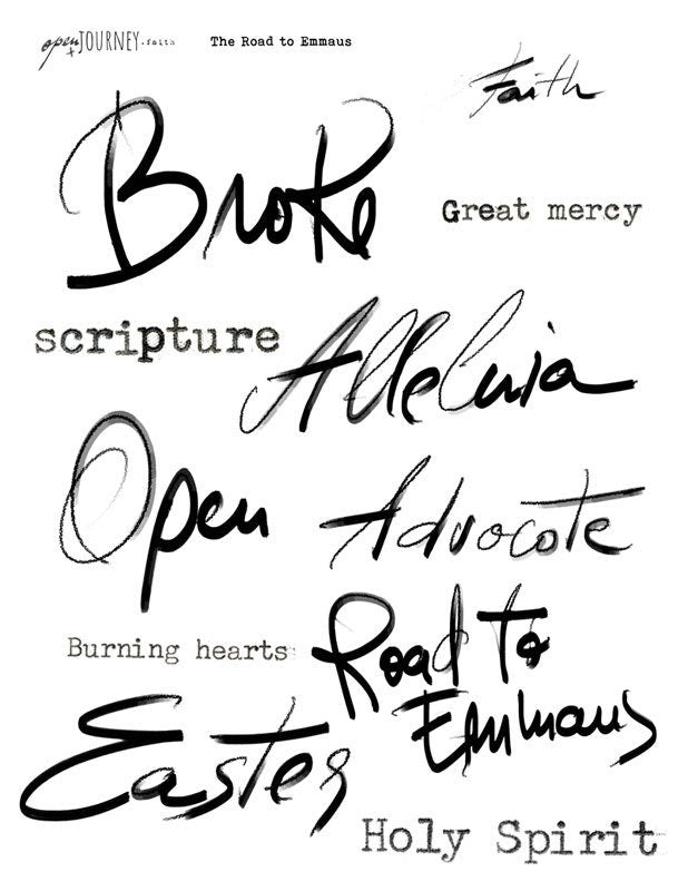 The Road to Emmaus- a creative bible study, Bible journaling creative devotional - digital download
