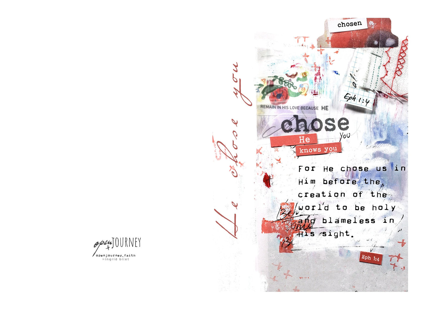 He Chose You Note Card 5x7