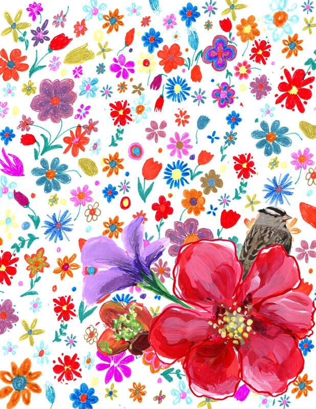 Seeds of Hope ADD-ON- floral art- digital download