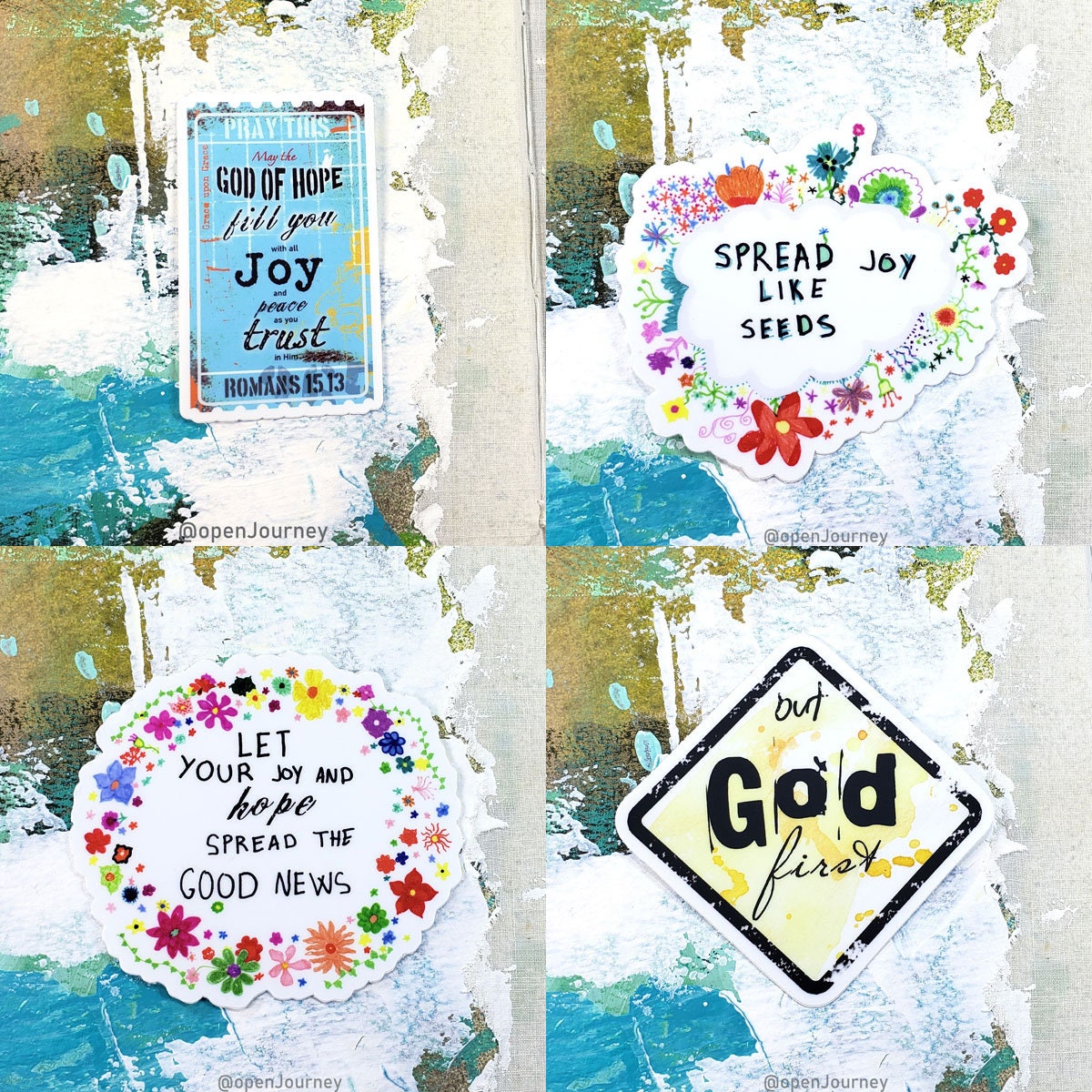 Faith sticker combo - 4 stickers