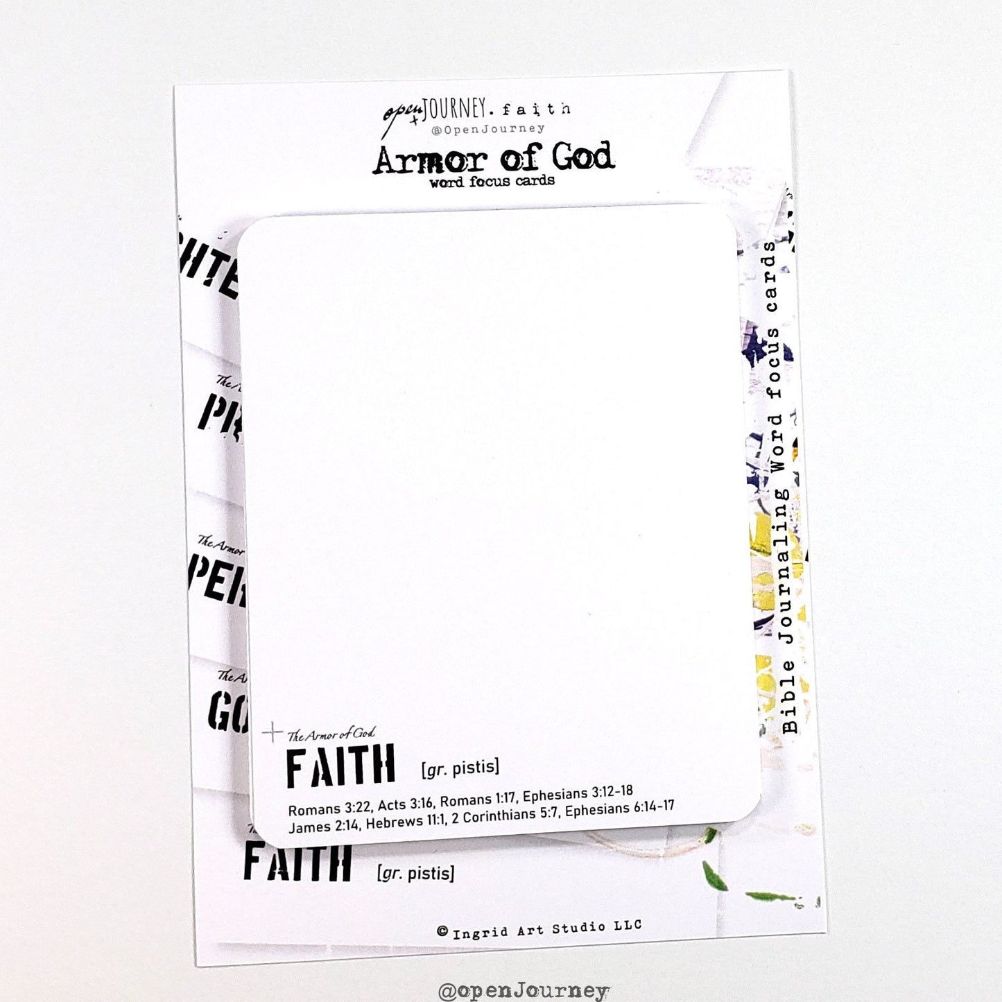 Word Focus- ARMOR of GOD LARGE journaling card set
