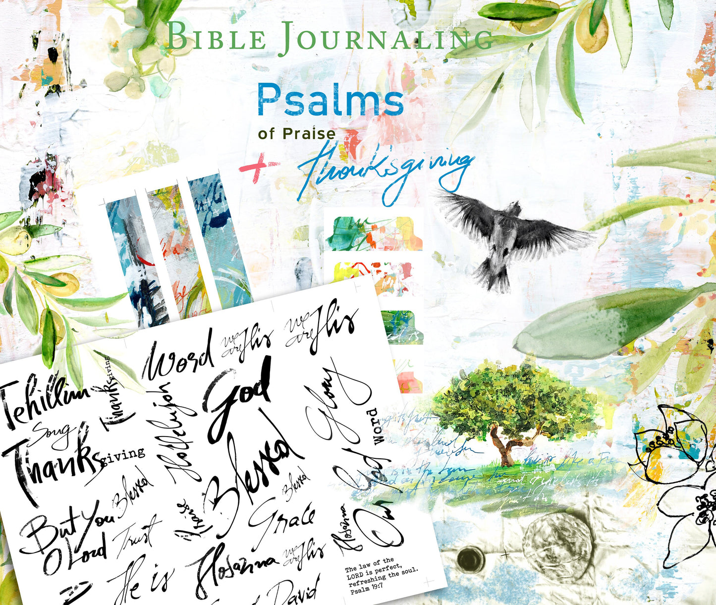 Psalms of Thanksgiving and Praise- a creative bible study, Bible journaling creative devotional - digital download