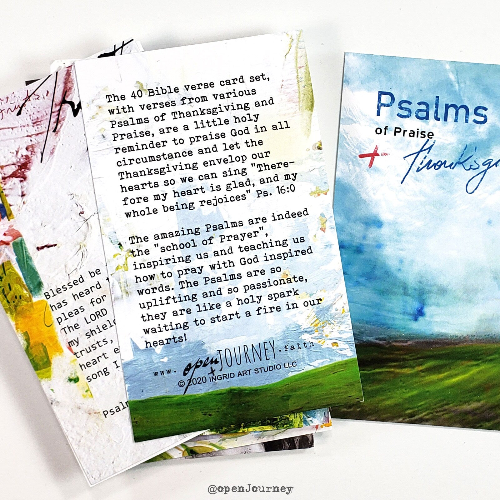 Psalms of Praise and Thanksgiving - set of 40 Bible verse cards