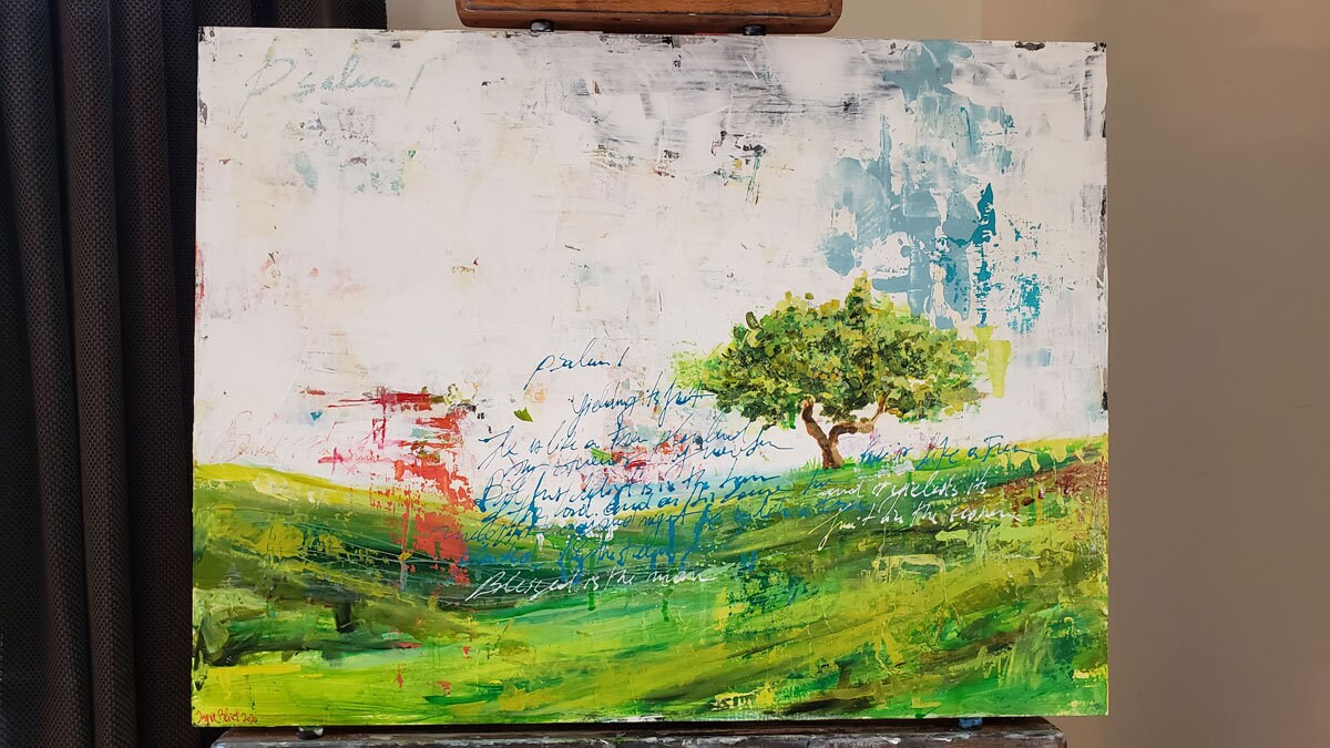 The Olive Tree - original acrylic painting
