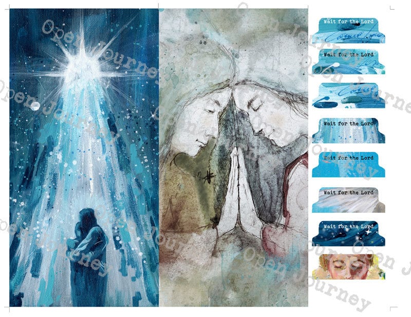 Wait for the Lord- an Advent creative bible study / Bible journaling creative devotional kit
