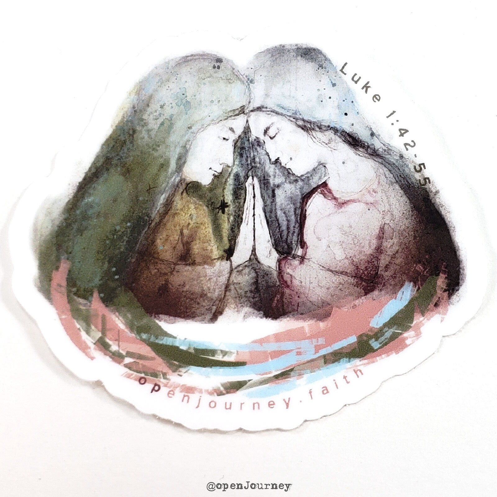 The Visitation - St. Mary and St. Elizabeth - sticker