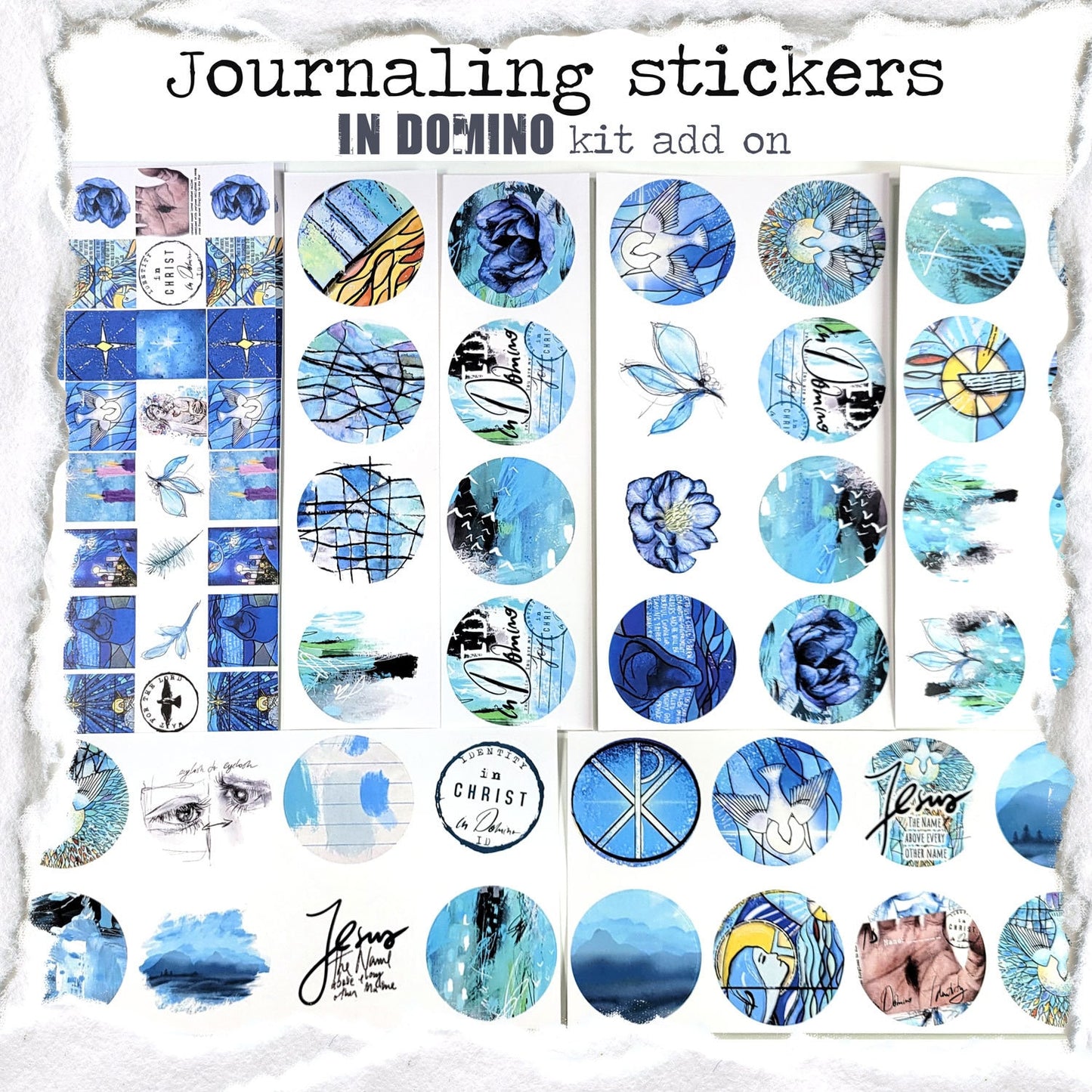 ID In Domino- ADD ON 88 journaling stickers