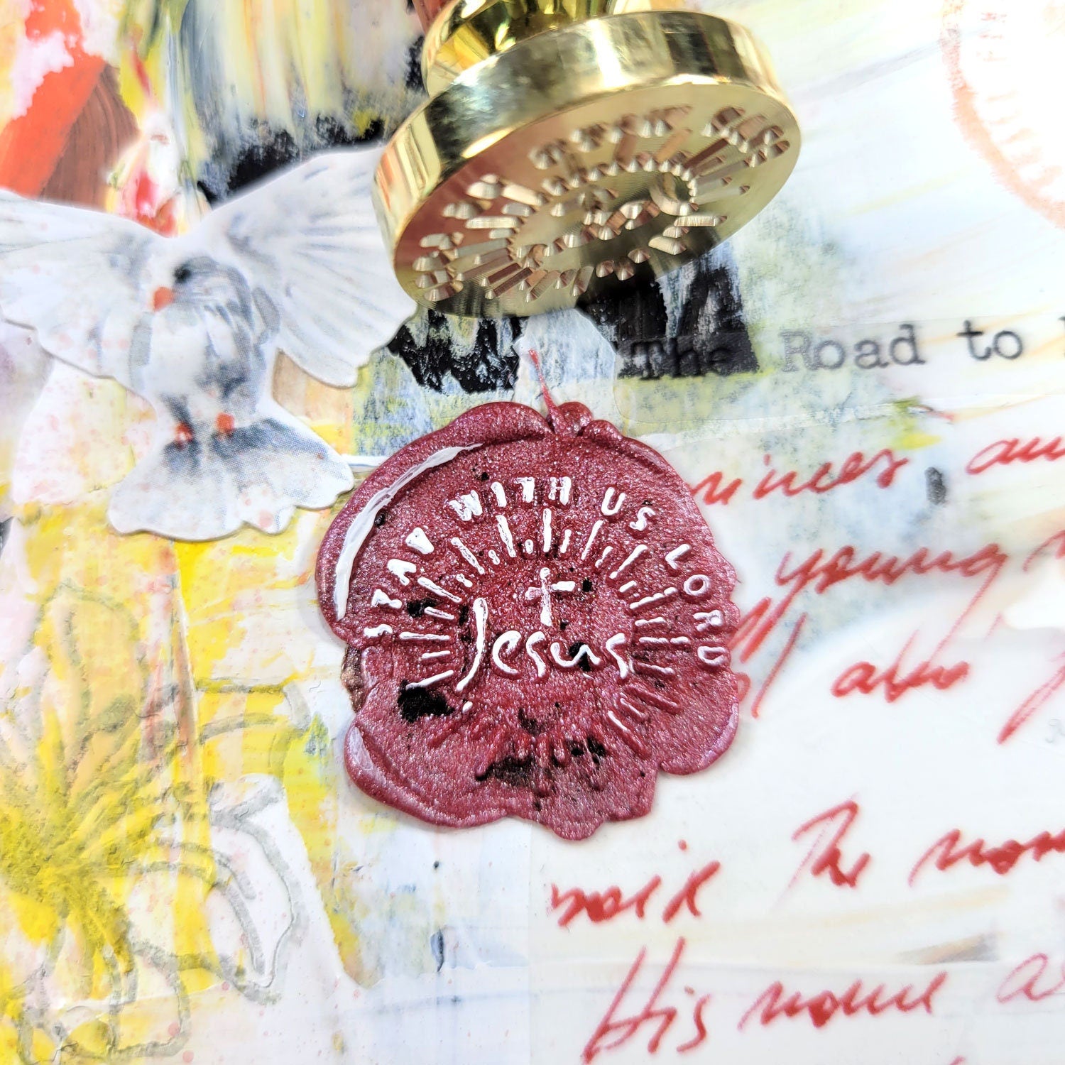 Jesus -Stay with us Lord - wax seal stamp