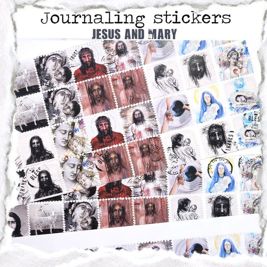 Jesus and Mary collection- 80 journaling stickers