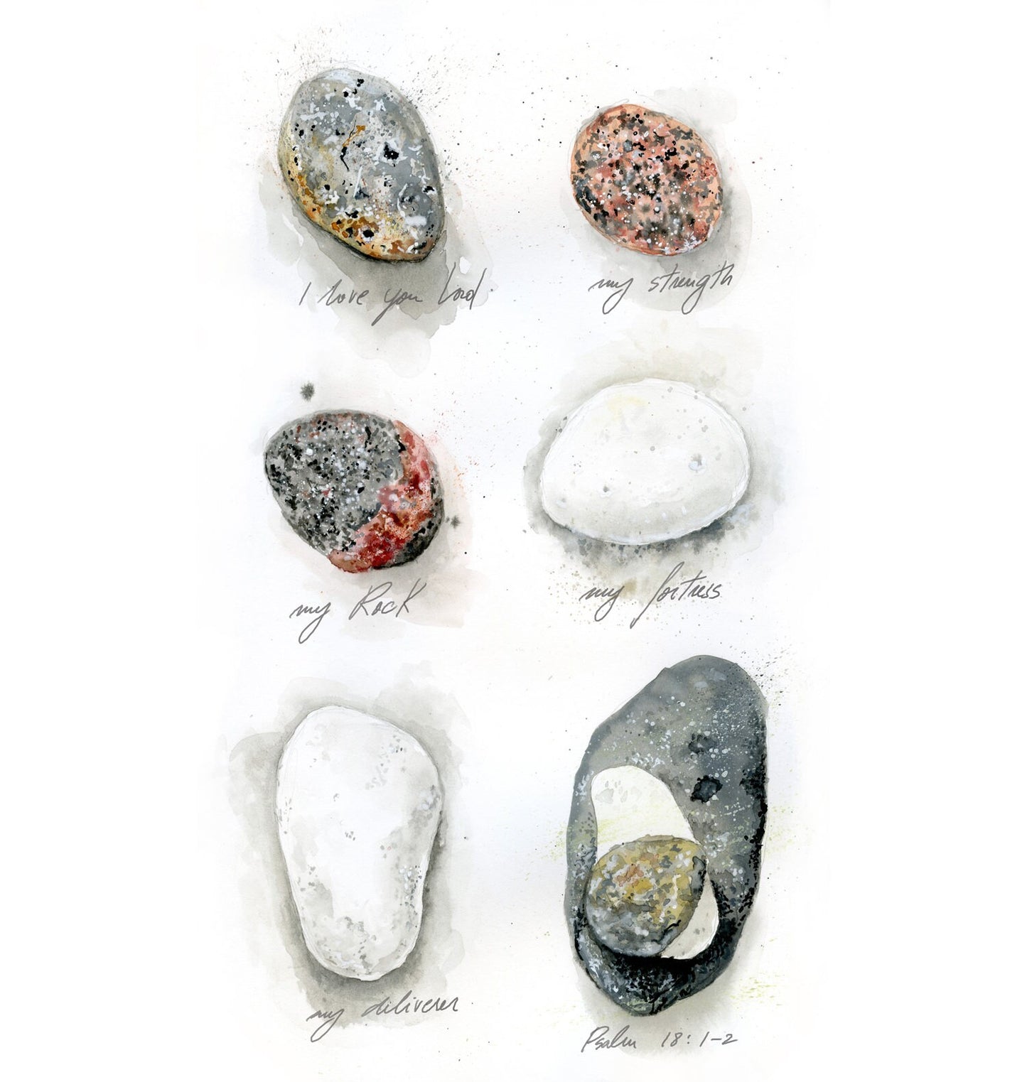 Living Stones II - original watercolor painting