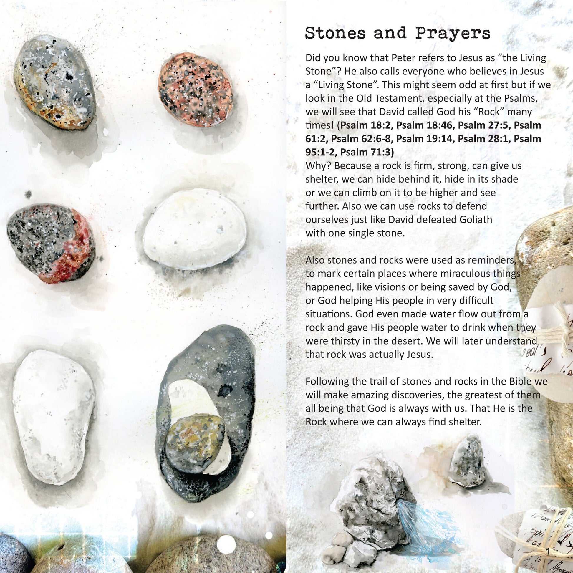Stones and Prayers - Bible journaling for kids, Digital download
