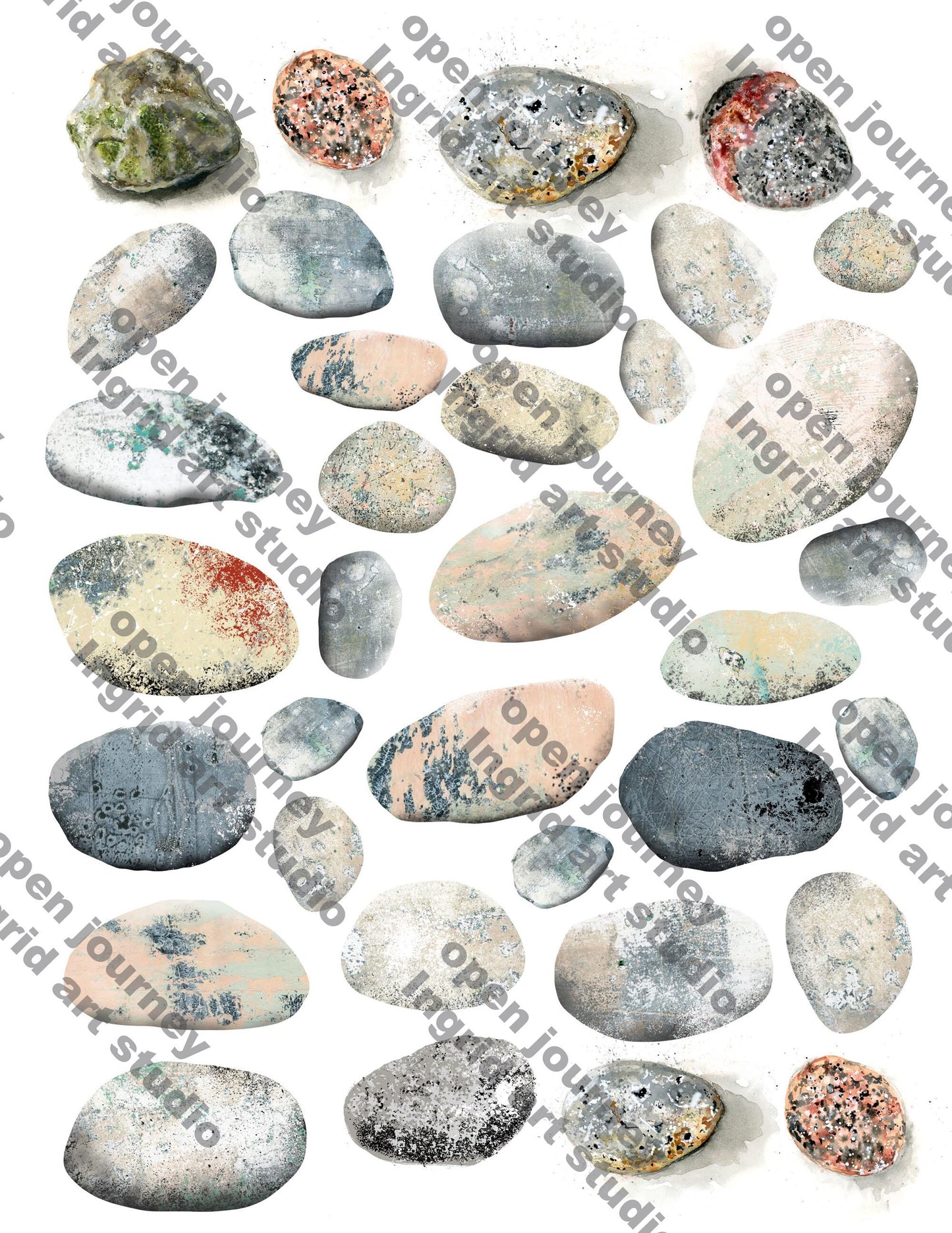 Living Stones ADD ON- Bible journaling supplies - digital download