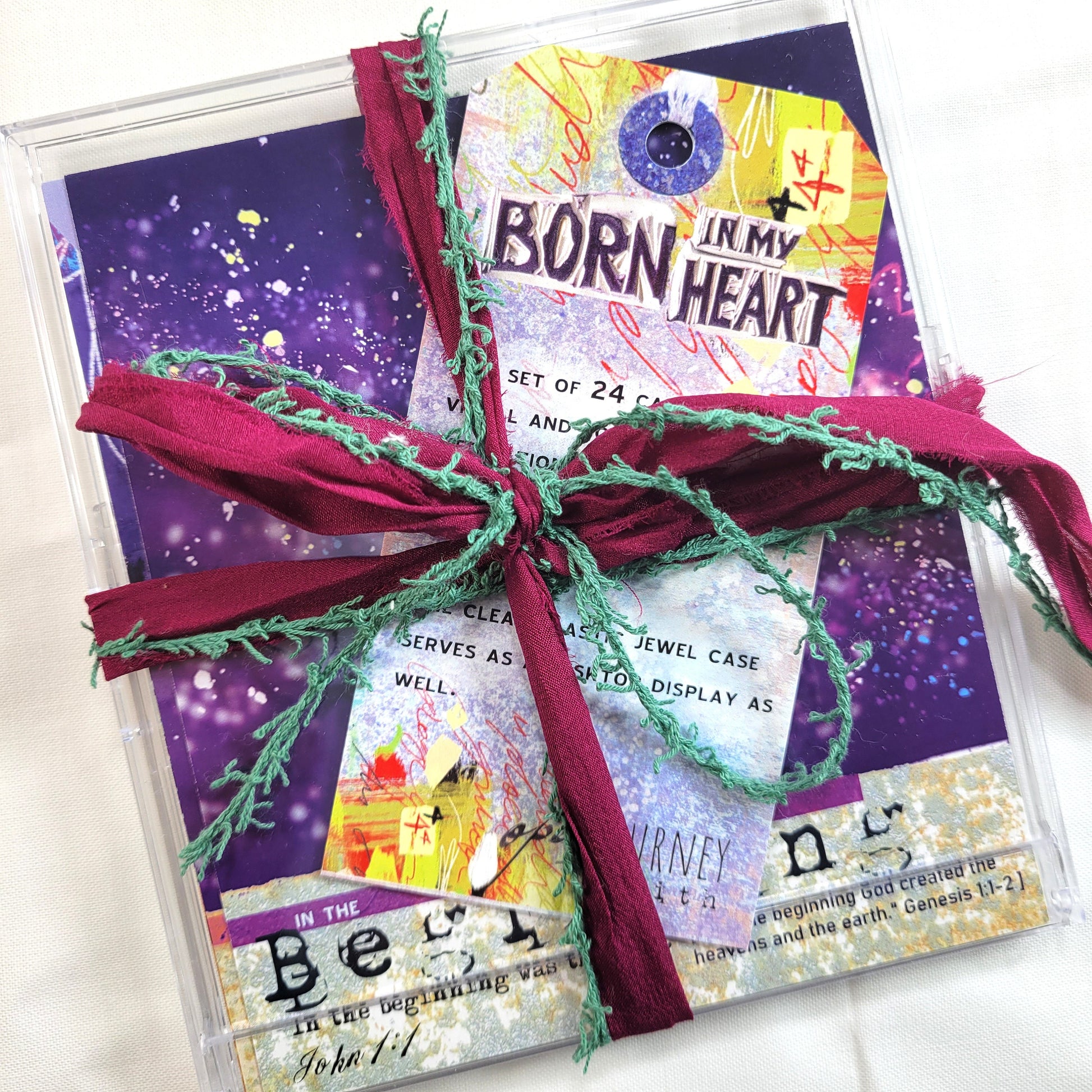 Born in my Heart - Advent 24 large card set with stand