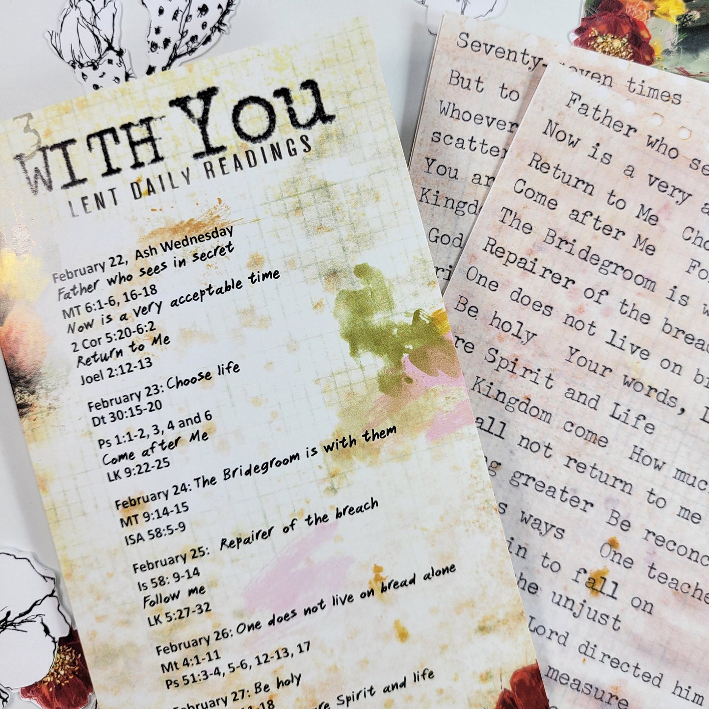 With You- a creative bible study / Bible journaling creative devotional kit