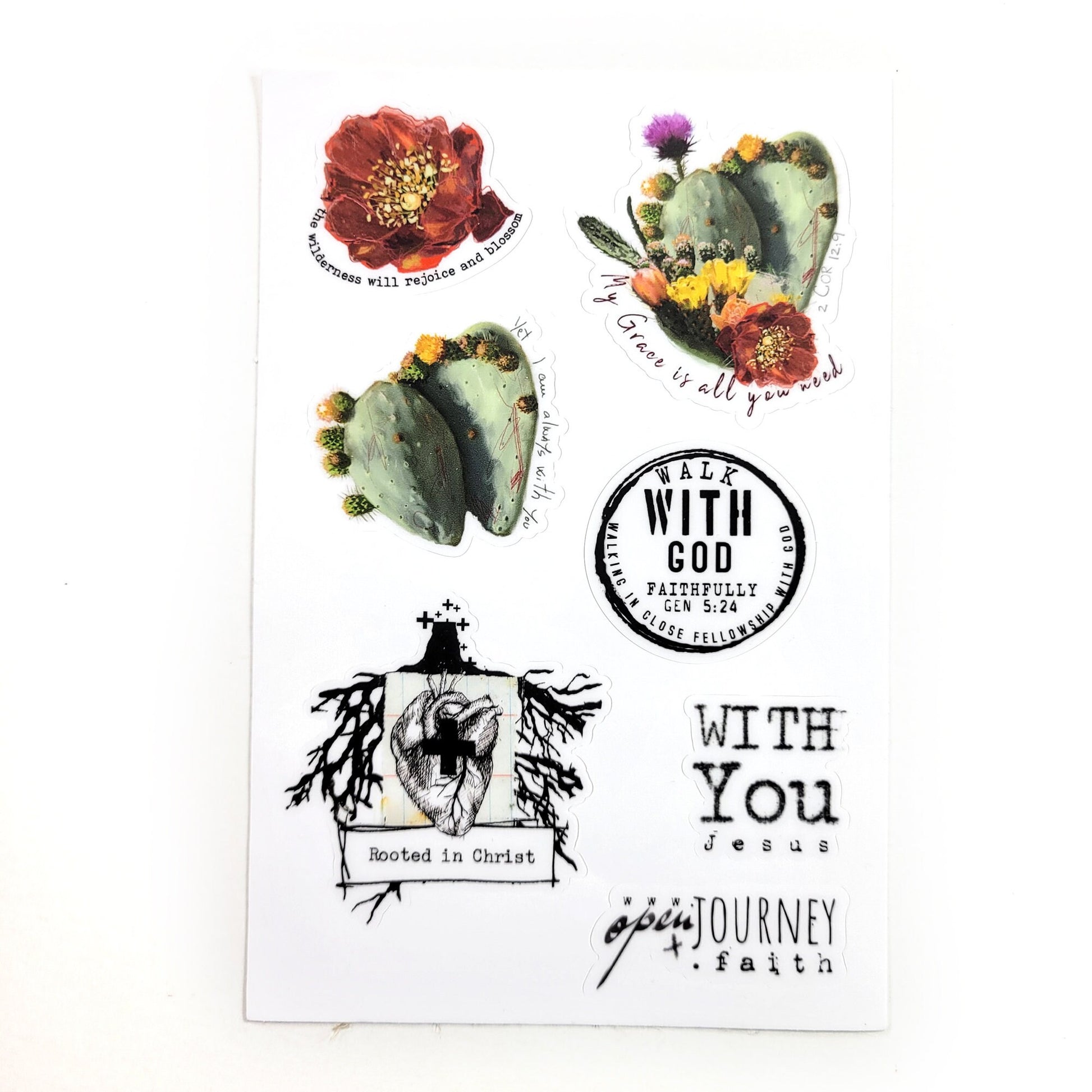 With You- faith sticker sheet