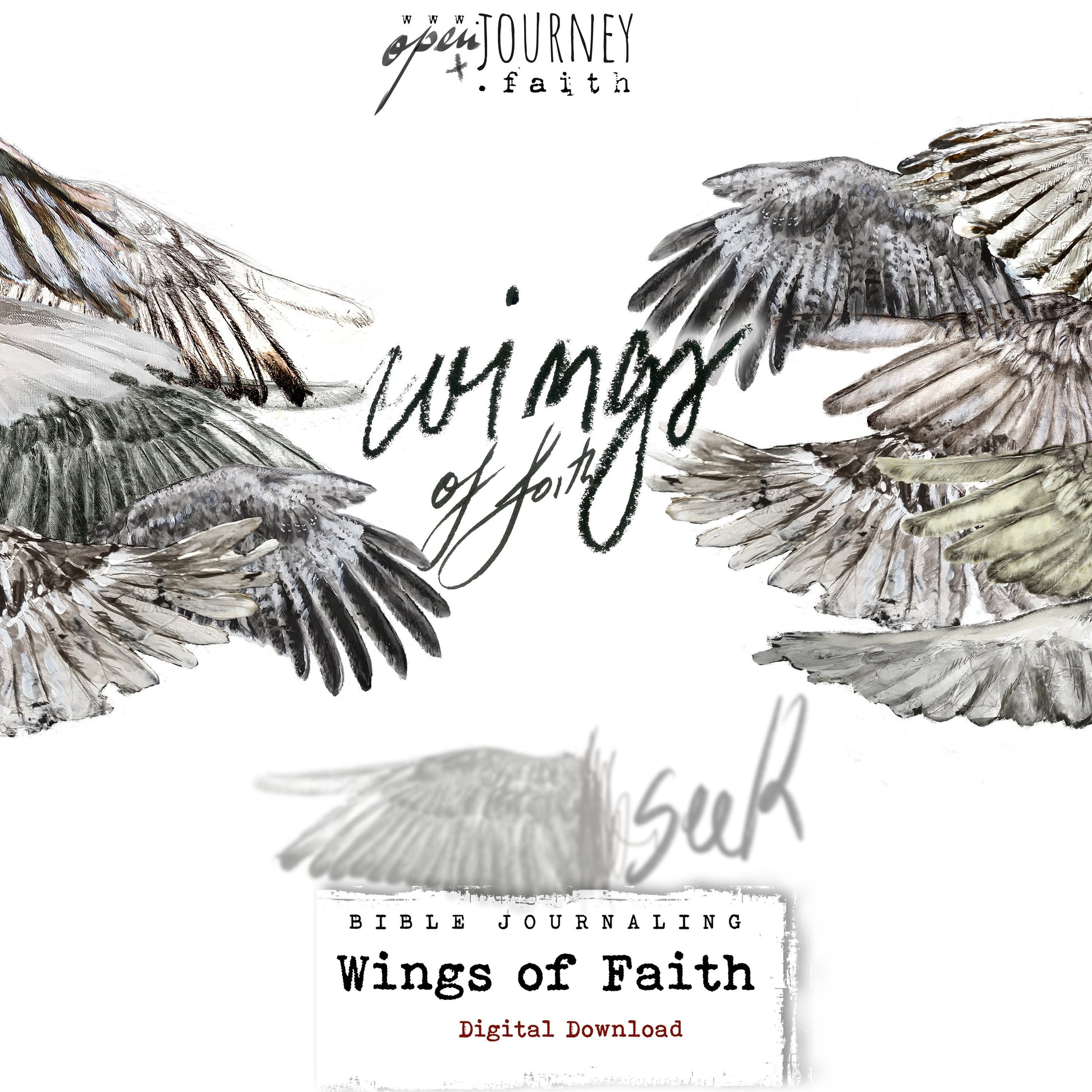 Wings of Faith - a creative bible study, Bible journaling creative devotional - digital download