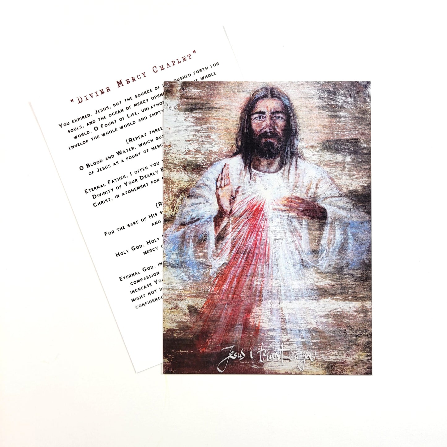 Divine Mercy Prayer Card