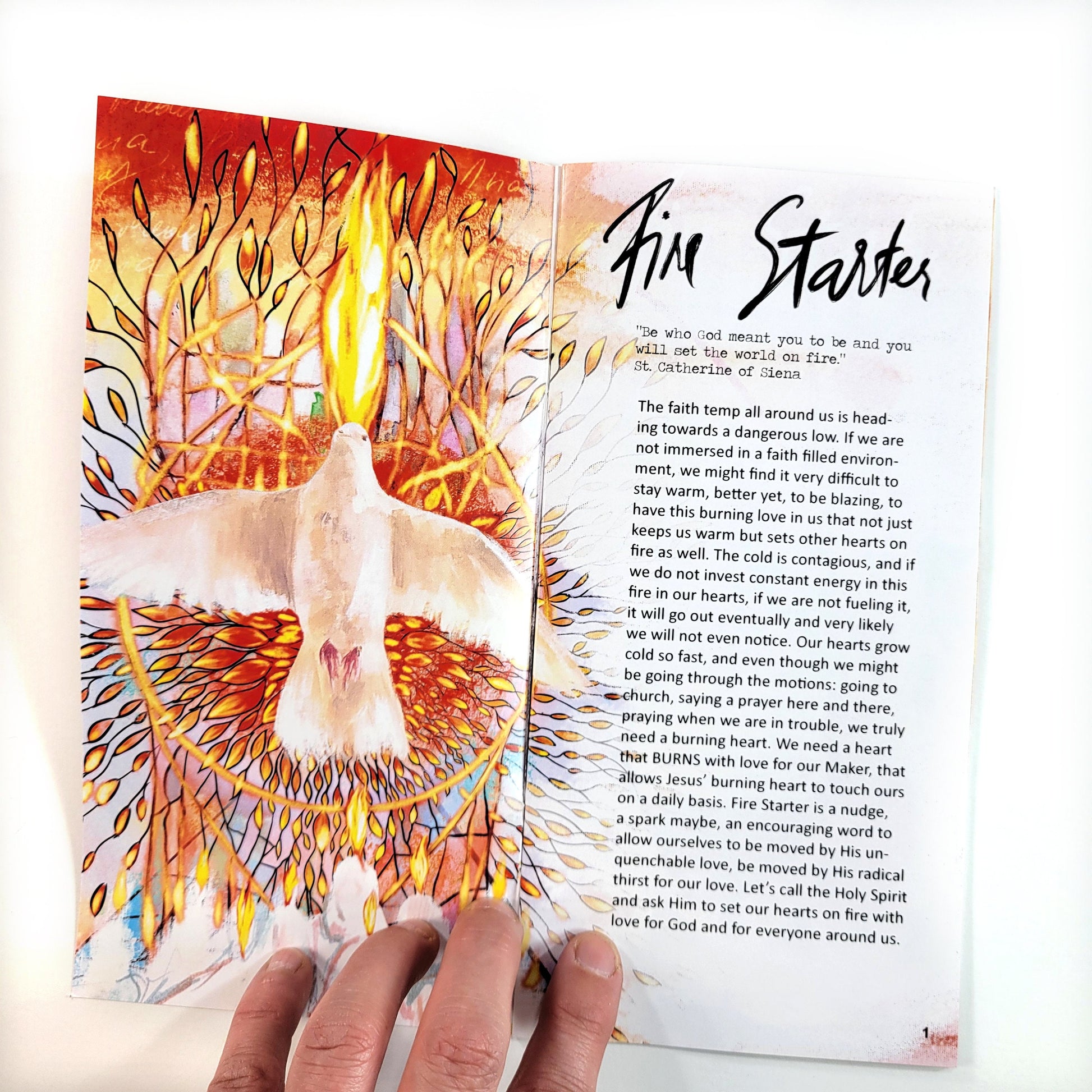 Fire Starter, a creative bible study / Bible journaling creative devotional kit