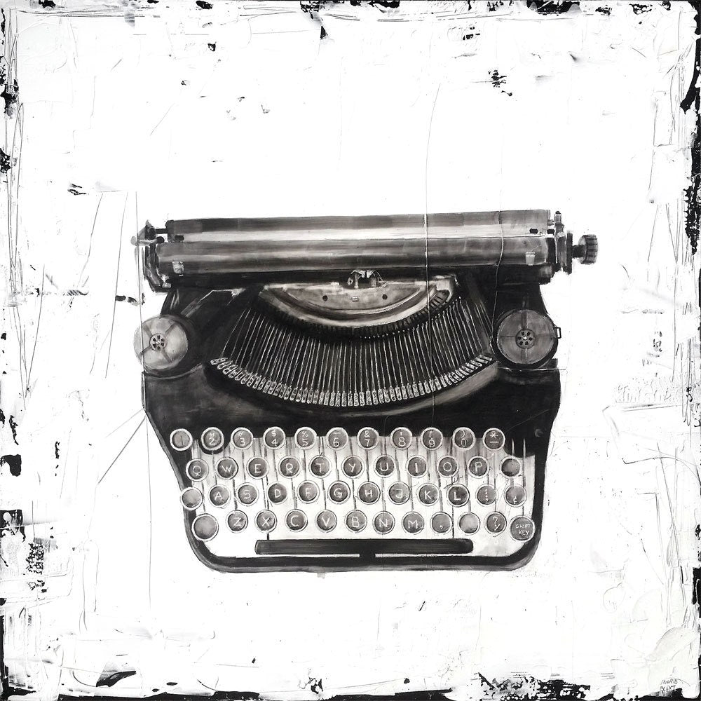 The Typewriter - print from original graphite drawing